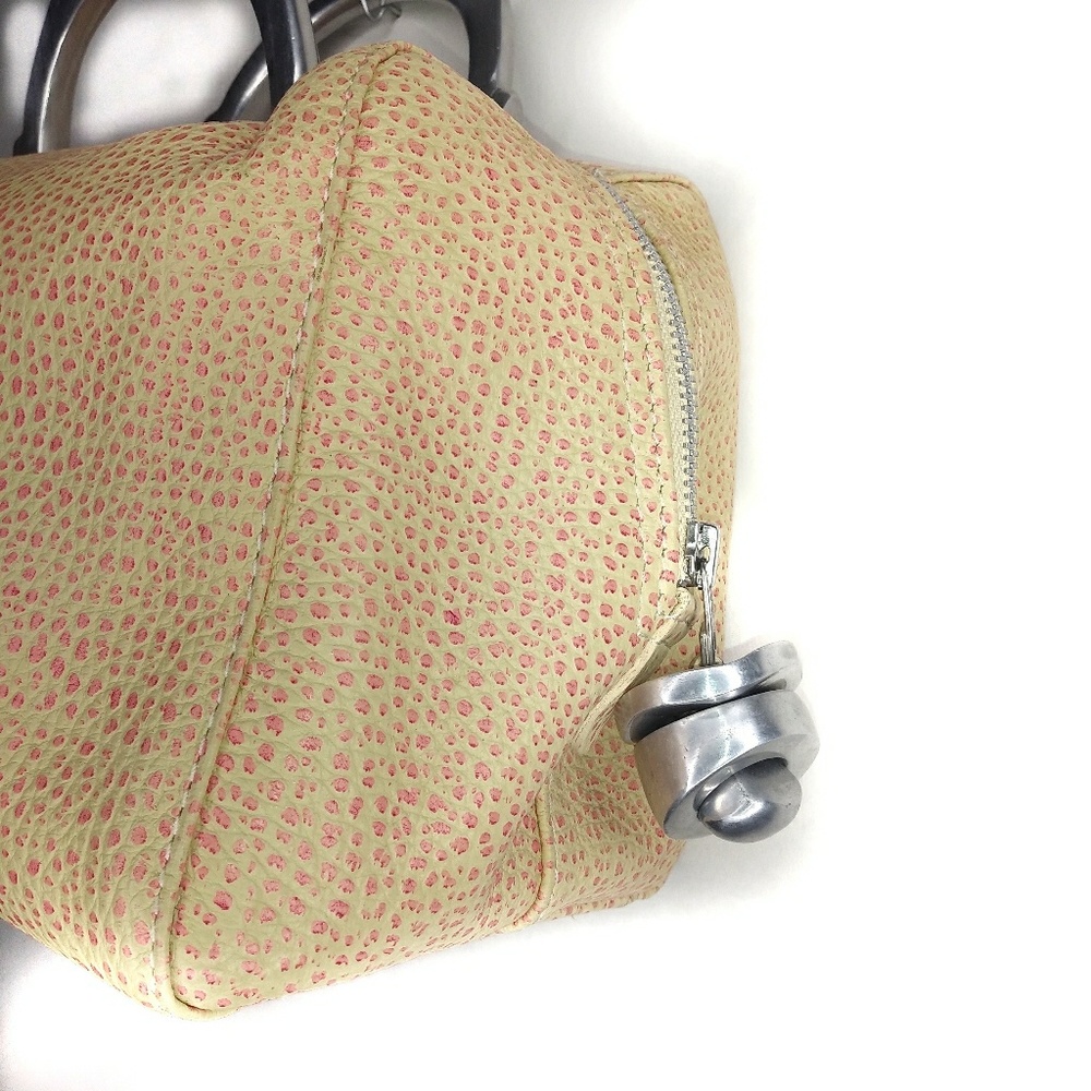 🛑SOLD🛑Latico Cream & Pink Pebble Leather Satchel - Picture 4 of 8